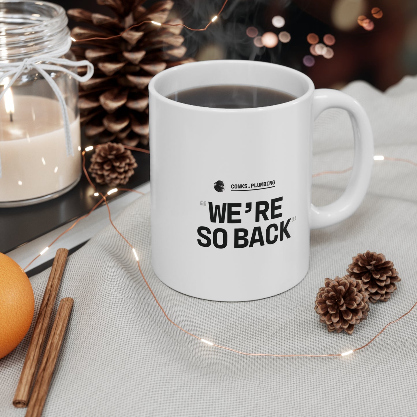 The Conks "It's So Over, We're So Back" Mug (White)