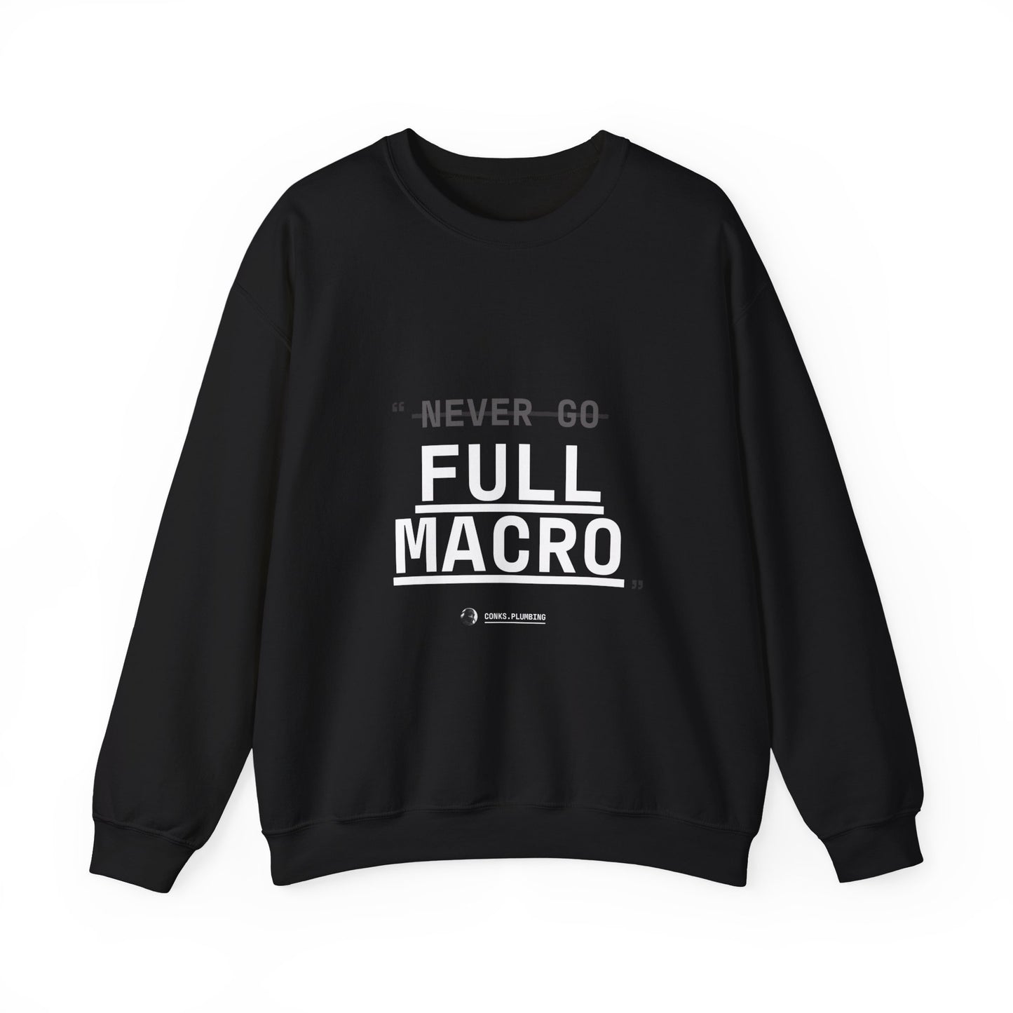 Never Go Full Macro Sweater (Black)