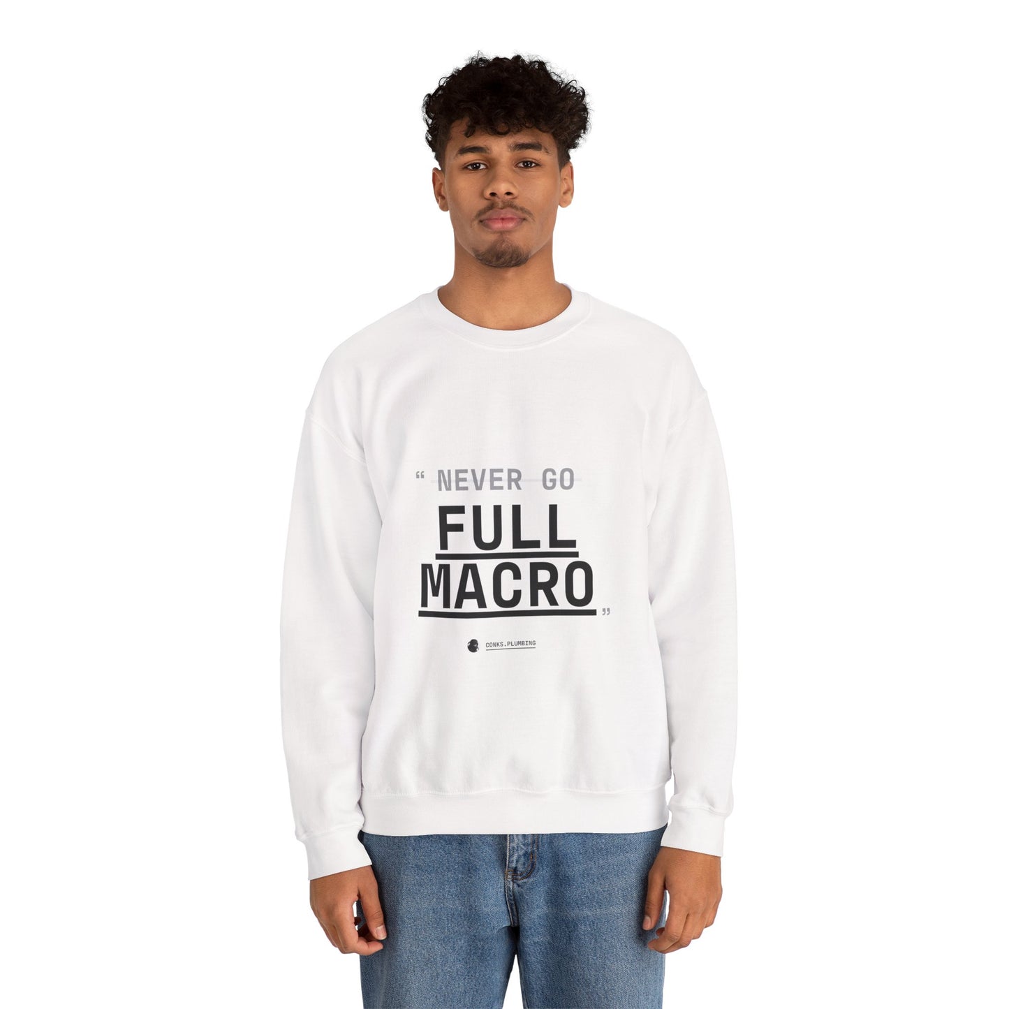 Never Go Full Macro Sweater (White)