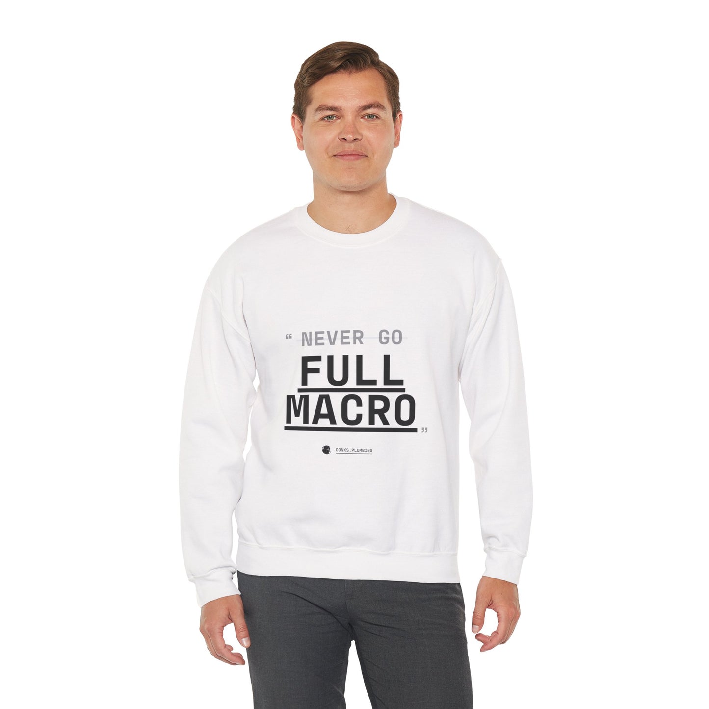 Never Go Full Macro Sweater (White)
