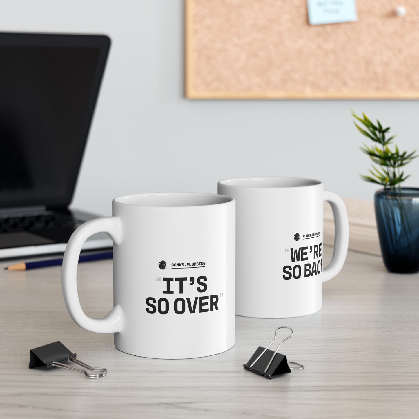 The Conks "It's So Over, We're So Back" Mug (White)