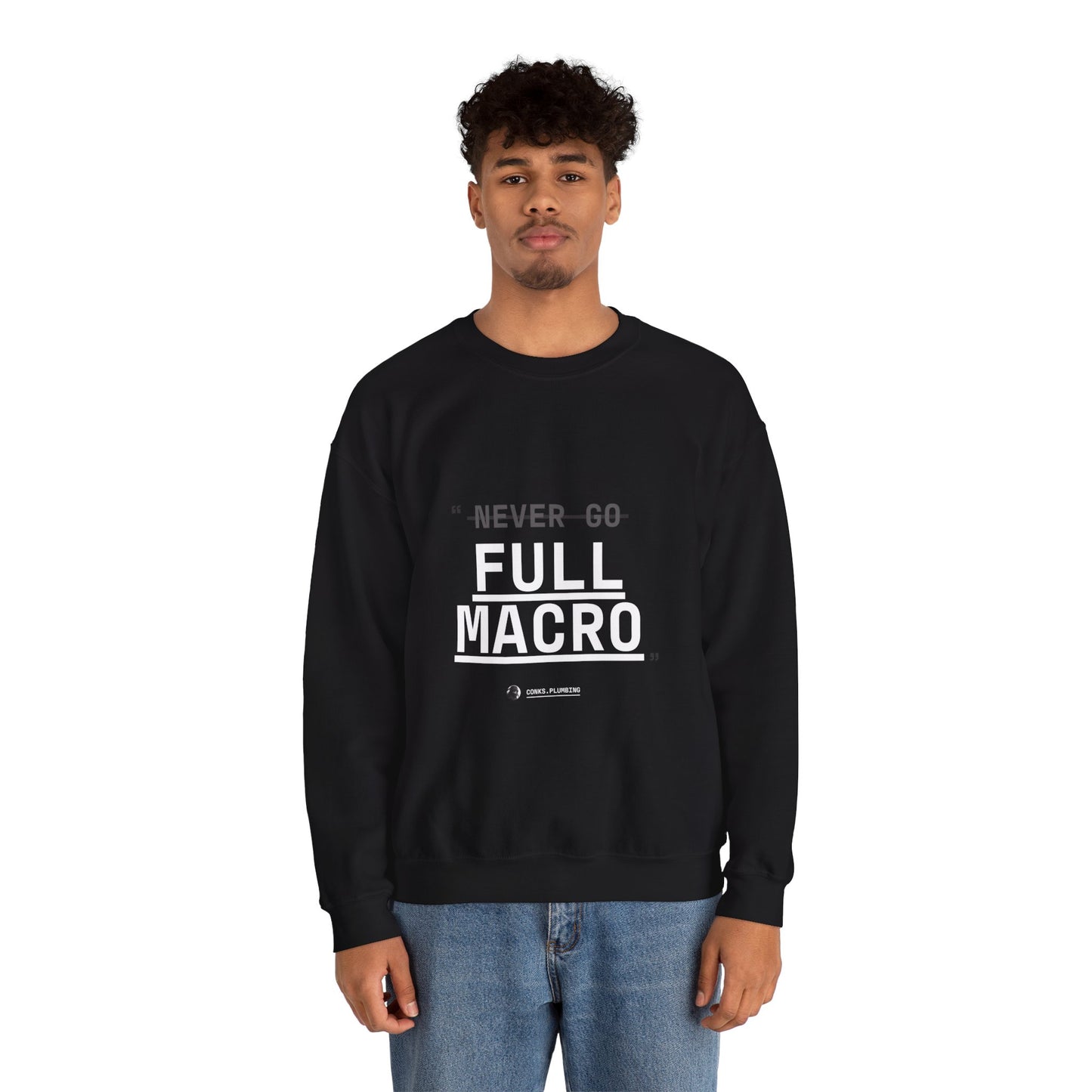 Never Go Full Macro Sweater (Black)