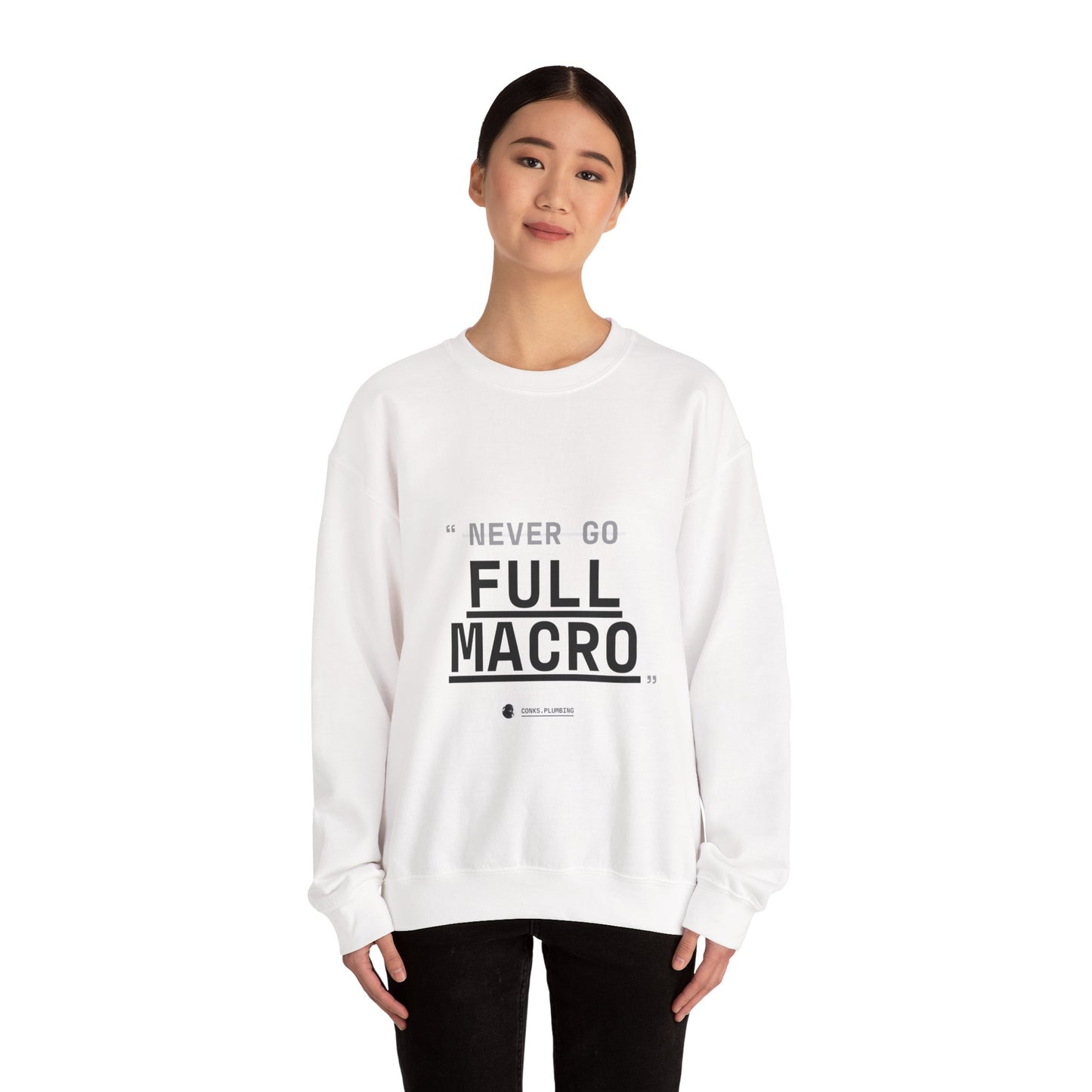 Never Go Full Macro Sweater (White)