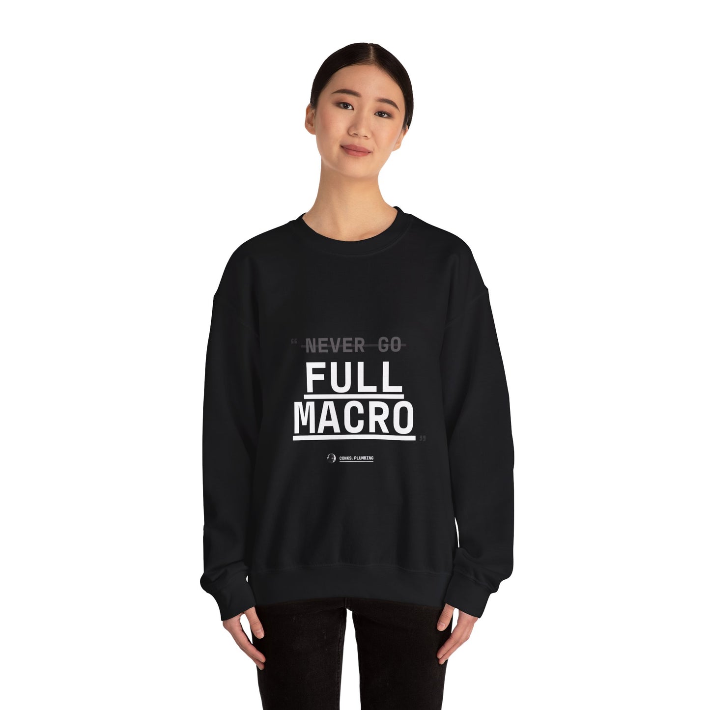 Never Go Full Macro Sweater (Black)