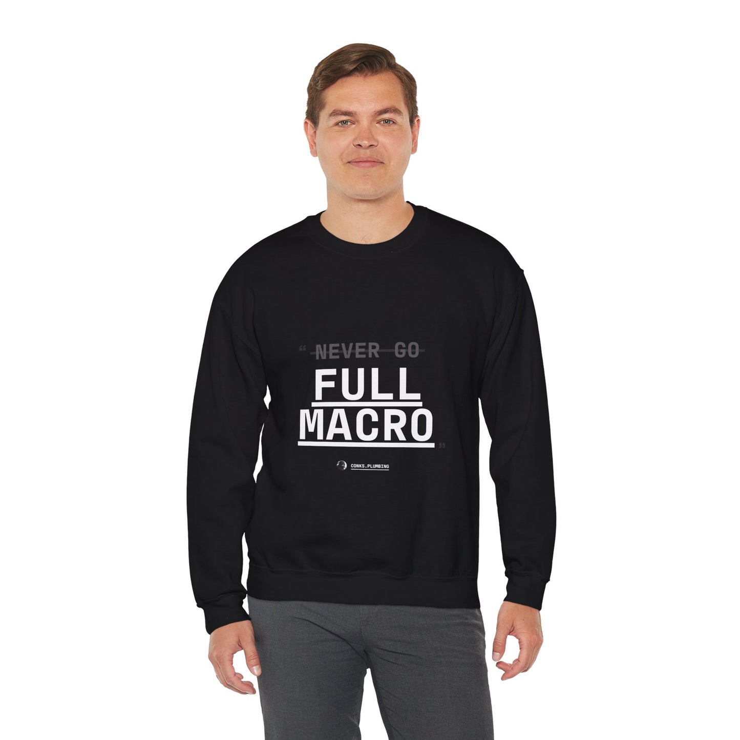 Never Go Full Macro Sweater (Black)